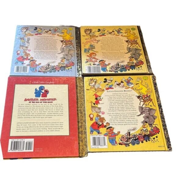 Sesame Street Little Golden Books Set Of 4 Featuring Elmo Big Bird & More - Picture 2 of 5